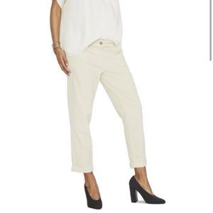 HATCH Collection Maternity Boyfriend Corduroy Pants Cream size 0 (small)